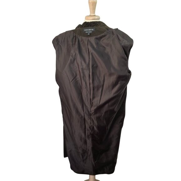 Donnybrook 80s Wool Coat Sz 10 Brown Animal Print Collar AS IS Costume Piece VTG - Picture 11 of 14